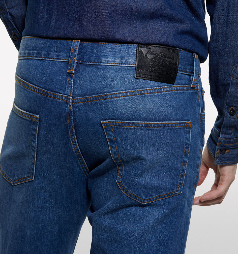 Bluejeans im Regular Fit Style 75 - regular jeans für herren - Dunkelblau | Sisley image number 4